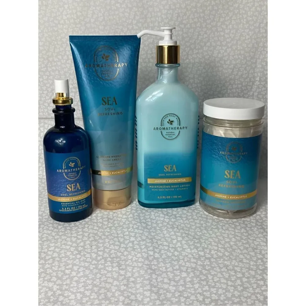 Bath and Body Works SEA SOUL REFRESHING JASMINE + EUCALYPTUS Aromatherapy 4 pc